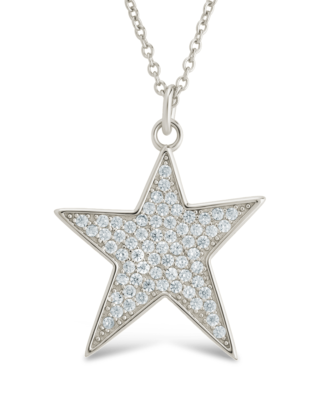 Pave CZ Star Pendant - Sterling Forever