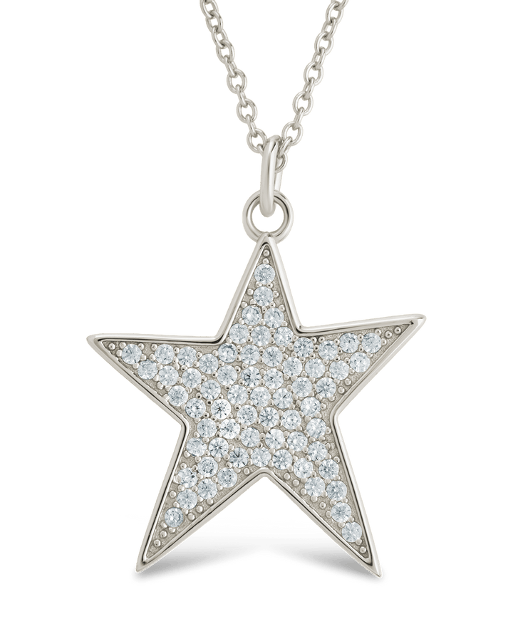 Pave CZ Star Pendant