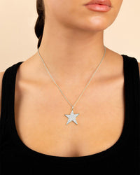 Pave CZ Star Pendant - Sterling Forever