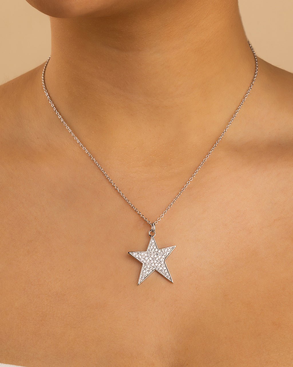 Pave CZ Star Pendant - Sterling Forever