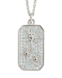 Pave CZ North Star Pendant - Sterling Forever