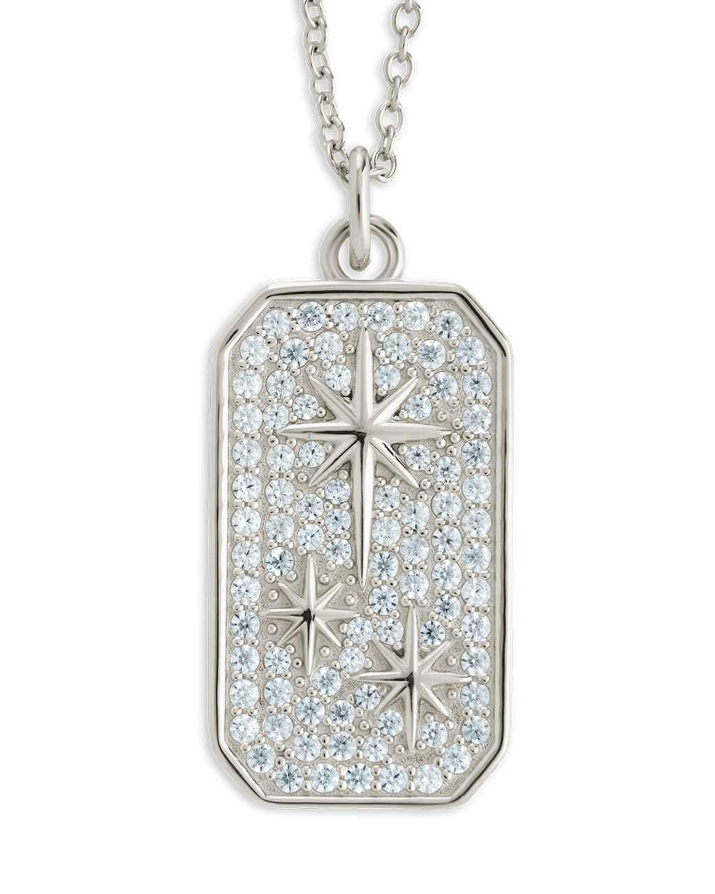 Pave CZ North Star Pendant - Sterling Forever