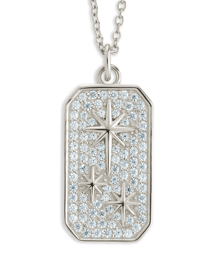 Pave CZ North Star Pendant
