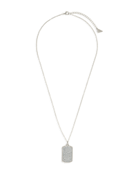 Pave CZ Rounded - edge Rectangle Pendant - Sterling Forever