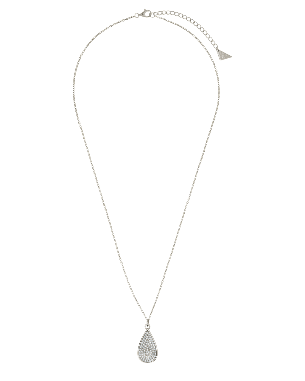 Pave CZ Tear Drop Pendant - Sterling Forever
