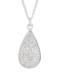 Pave CZ Tear Drop Pendant