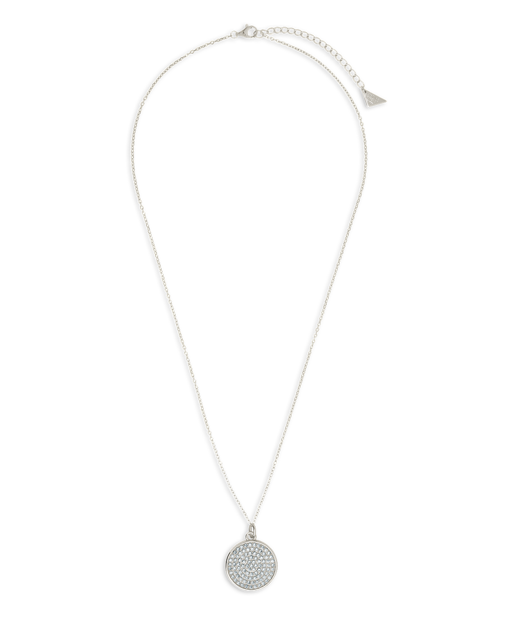 Pave CZ Circle Pendant