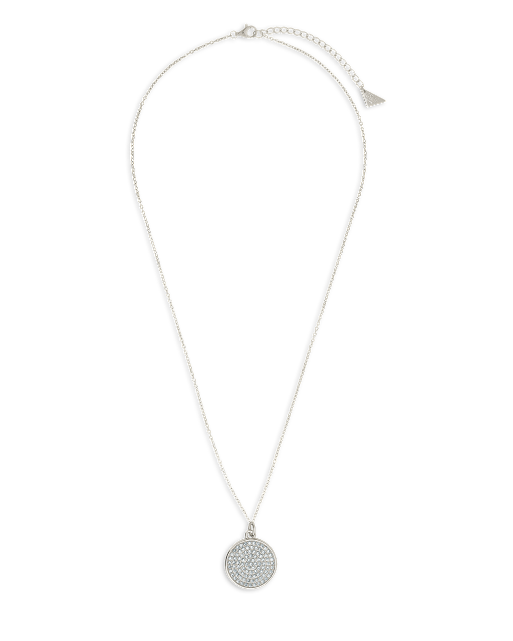 Pave CZ Circle Pendant - Sterling Forever