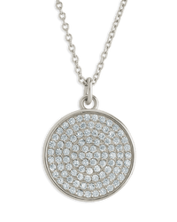 Pave CZ Circle Pendant - Sterling Forever