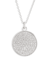 Pave CZ Circle Pendant