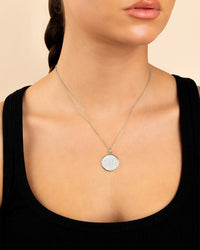 Pave CZ Circle Pendant - Sterling Forever