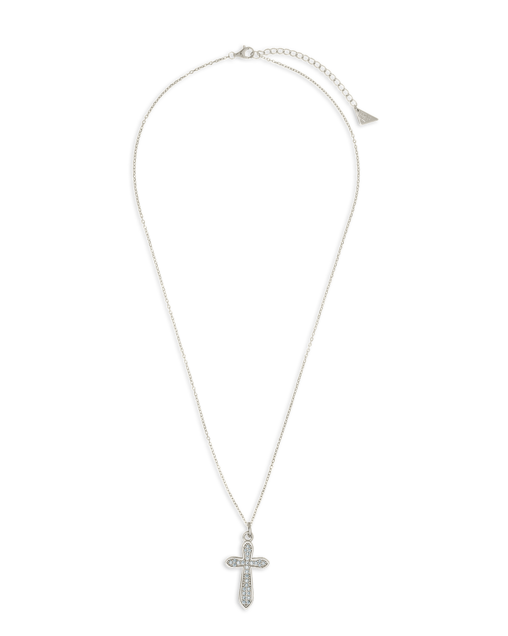 Pave CZ Cross Pendant - Sterling Forever