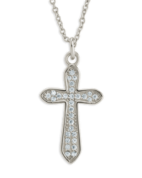 Pave CZ Cross Pendant - Sterling Forever