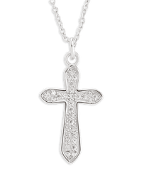 Pave CZ Cross Pendant