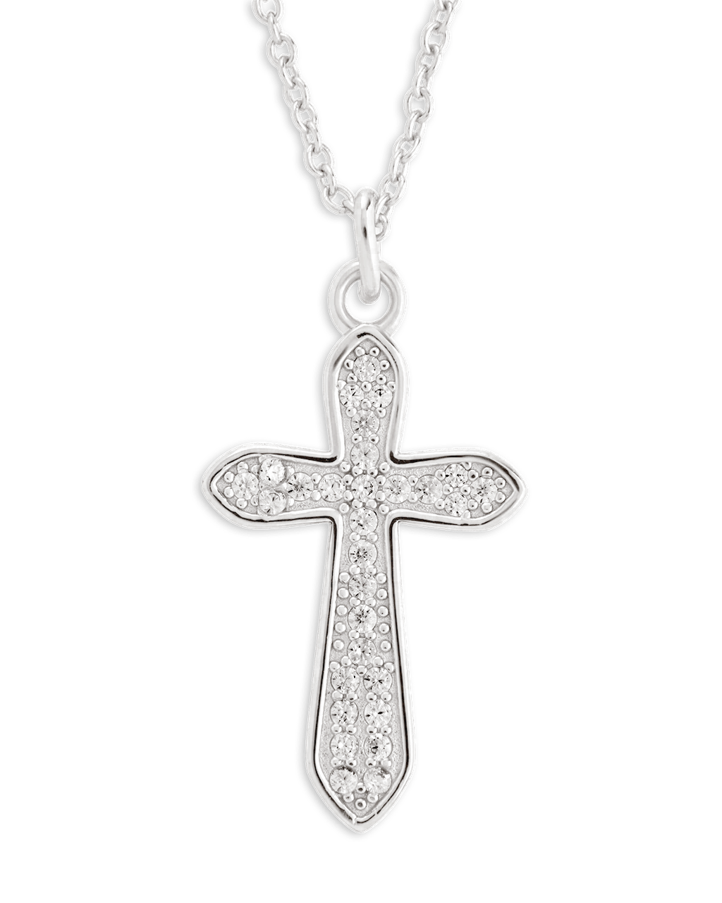 Pave CZ Cross Pendant