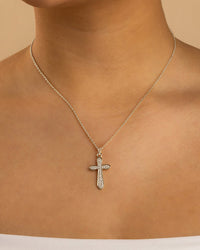 Pave CZ Cross Pendant - Sterling Forever