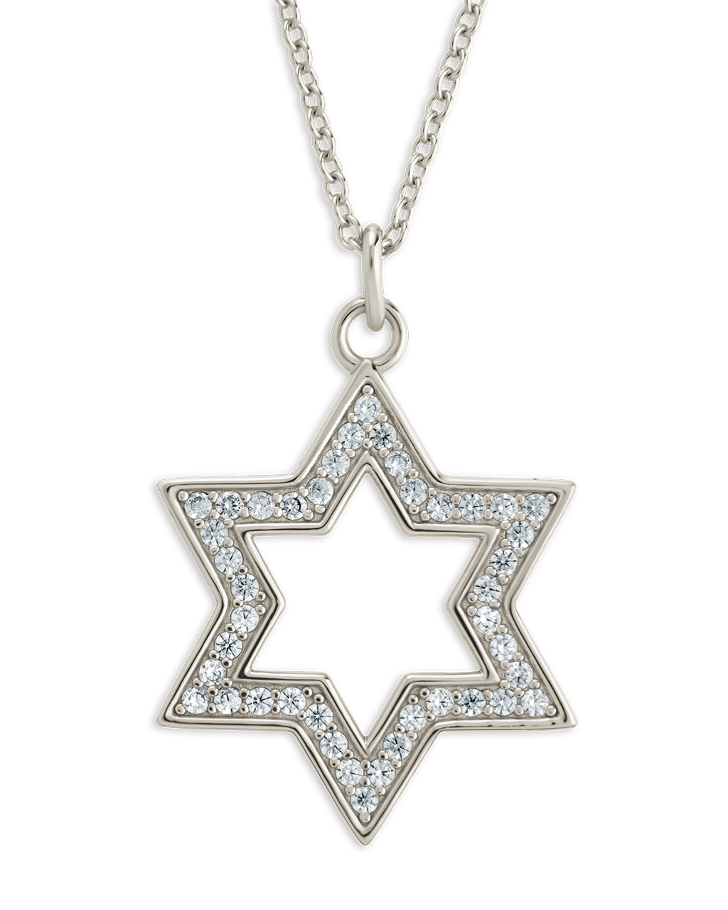Pave CZ Star of David Pendant