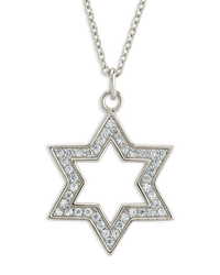 Pave CZ Star of David Pendant - Sterling Forever