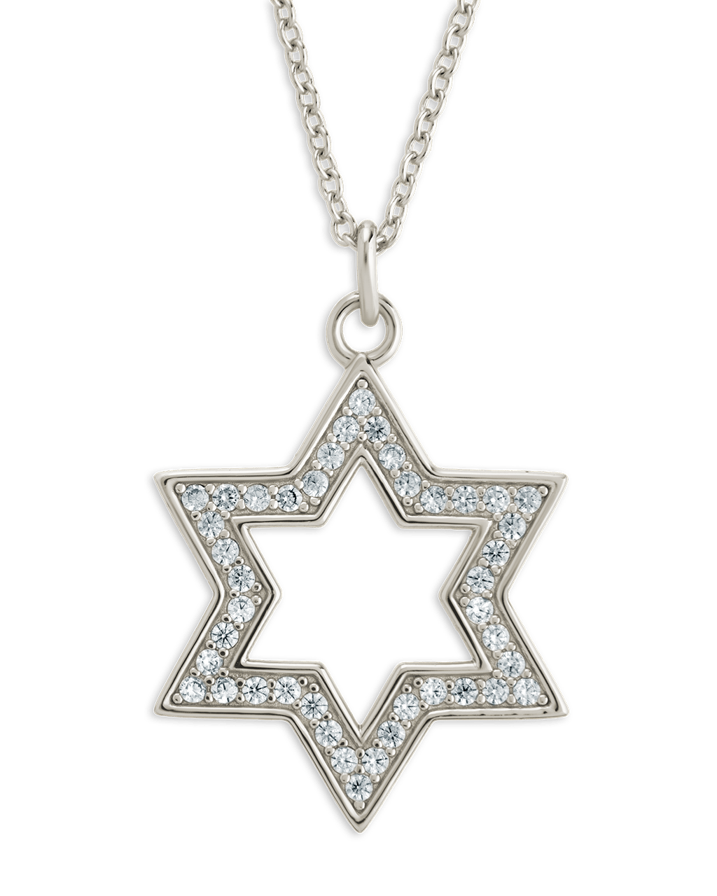 Pave CZ Star of David Pendant - Sterling Forever