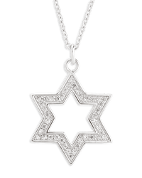 Pave CZ Star of David Pendant