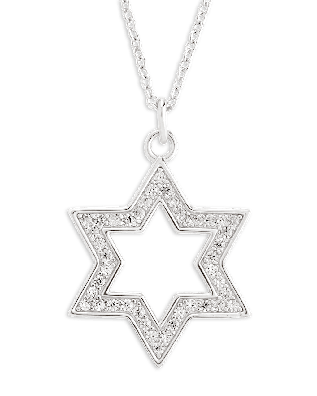 Pave CZ Star of David Pendant