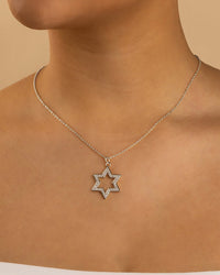 Pave CZ Star of David Pendant - Sterling Forever