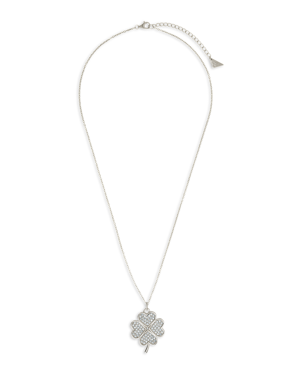 Pave CZ Shamrock Pendant