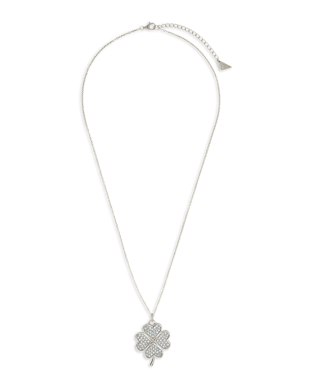 Pave CZ Shamrock Pendant - Sterling Forever