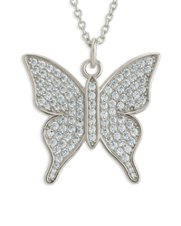 Pave CZ Butterfly Pendant - Sterling Forever