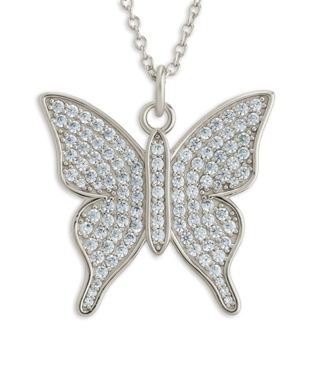 Pave CZ Butterfly Pendant - Sterling Forever