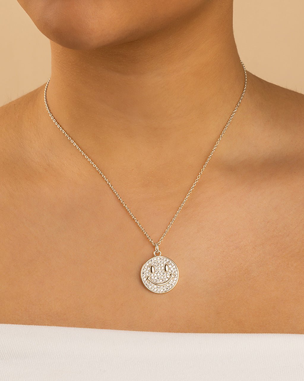 Pave CZ Positivity Pendant - Sterling Forever