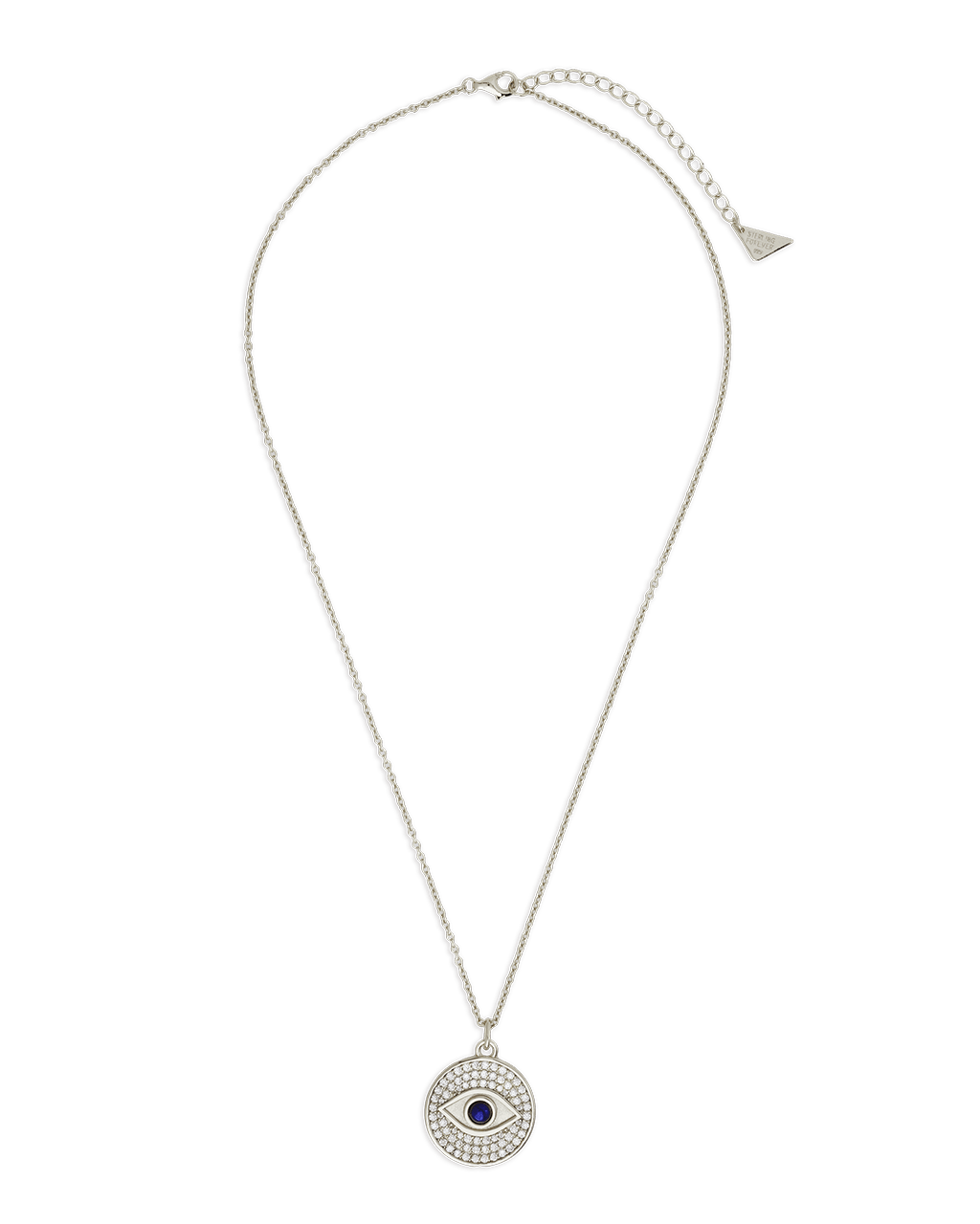 Pave CZ Evil Eye Pendant - Sterling Forever