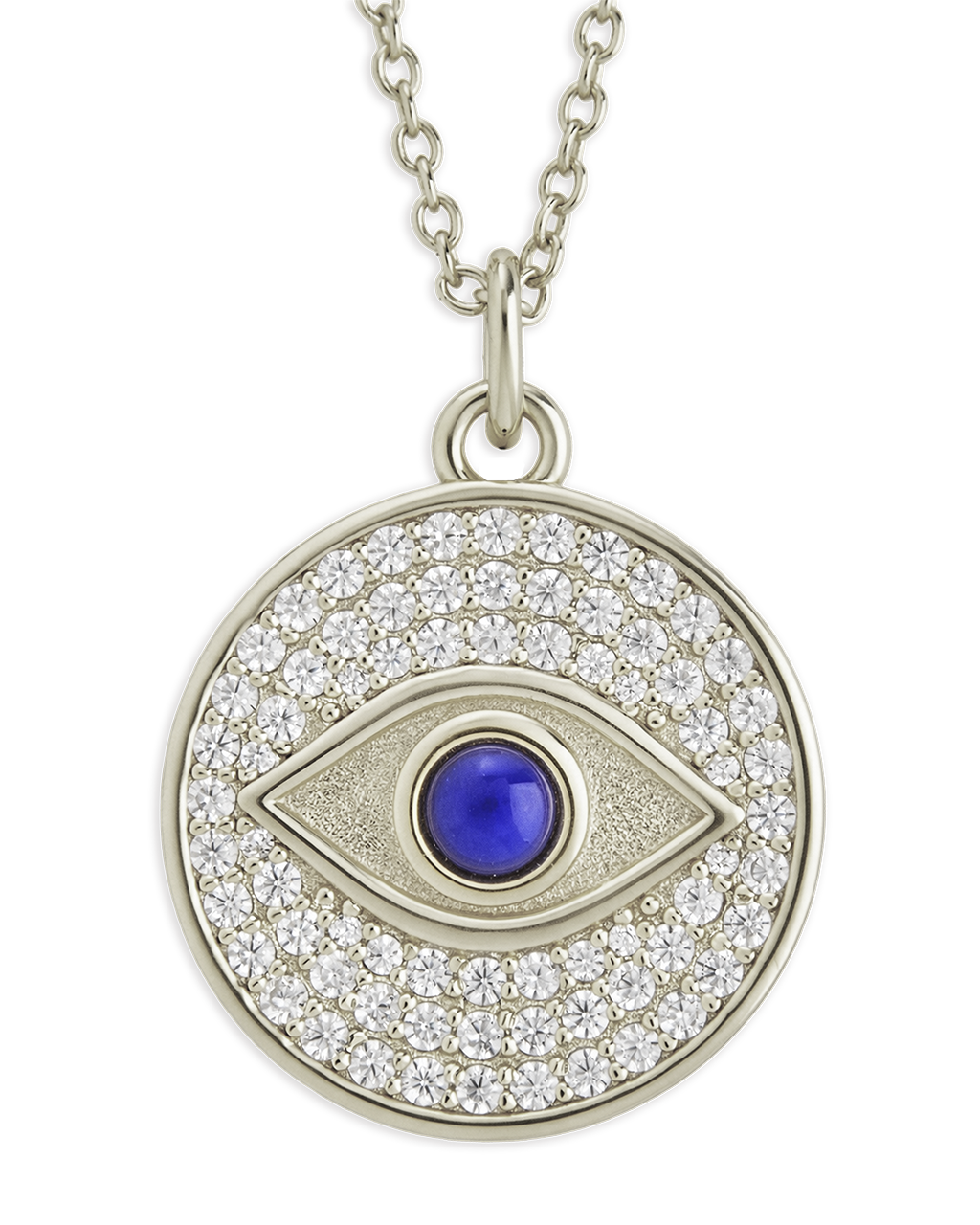Pave CZ Evil Eye Pendant