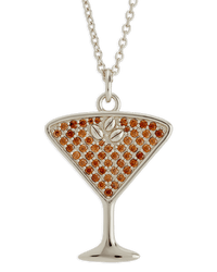 Pave CZ Espresso Martini Pendant - Sterling Forever