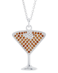 Pave CZ Espresso Martini Pendant