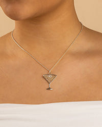 Pave CZ Espresso Martini Pendant - Sterling Forever