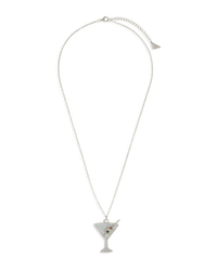 Pave CZ Dirty Martini Pendant - Sterling Forever