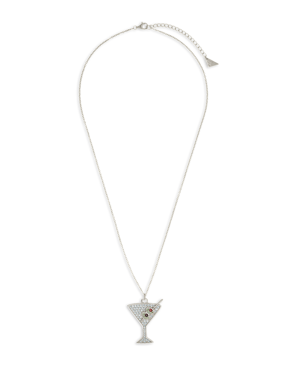 Pave CZ Dirty Martini Pendant - Sterling Forever