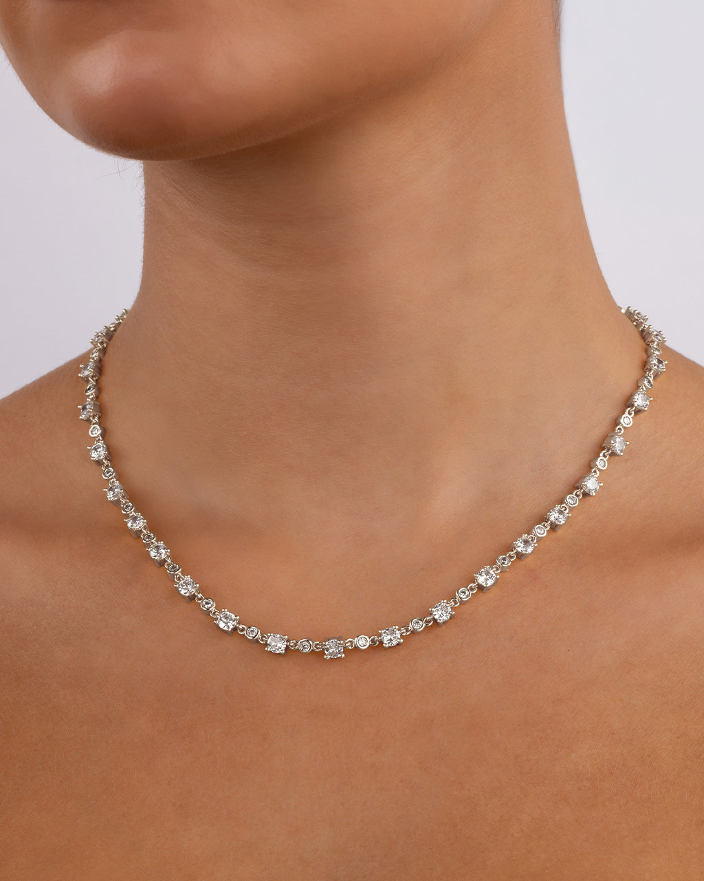 Laurie Crystal Tennis Necklace