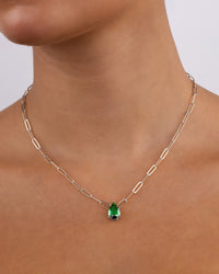 Luisa Emerald Drop Necklace