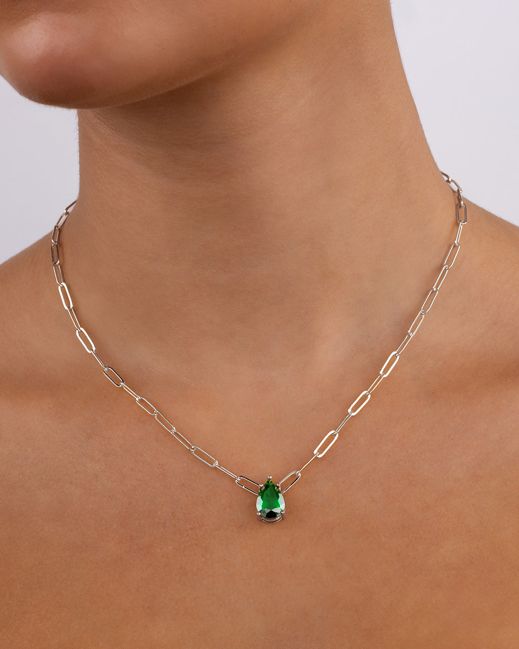Luisa Emerald Drop Necklace