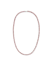 Lila Pink CZ Tennis Necklace