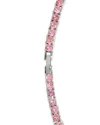 Lila Pink CZ Tennis Necklace