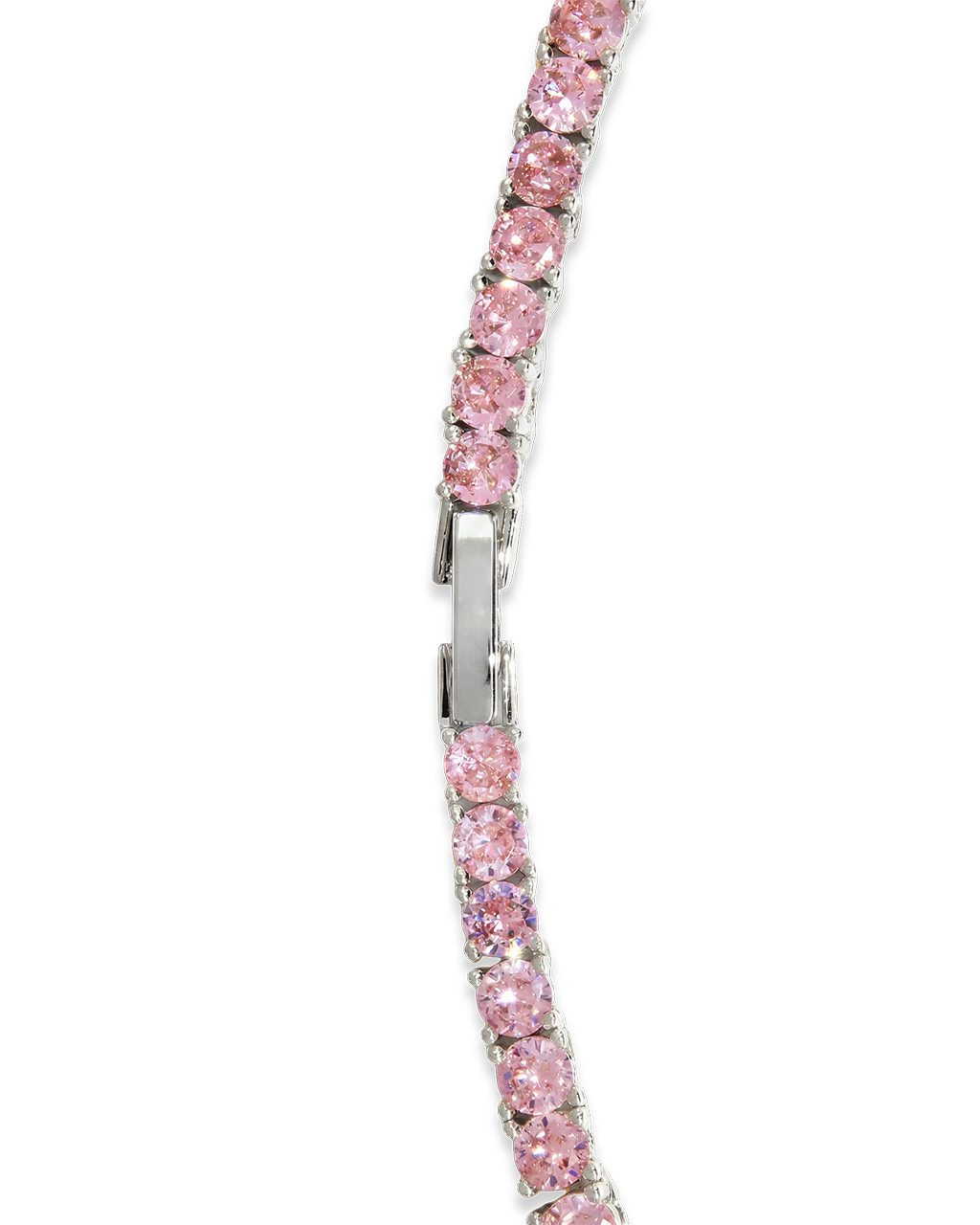 Lila Pink CZ Tennis Necklace