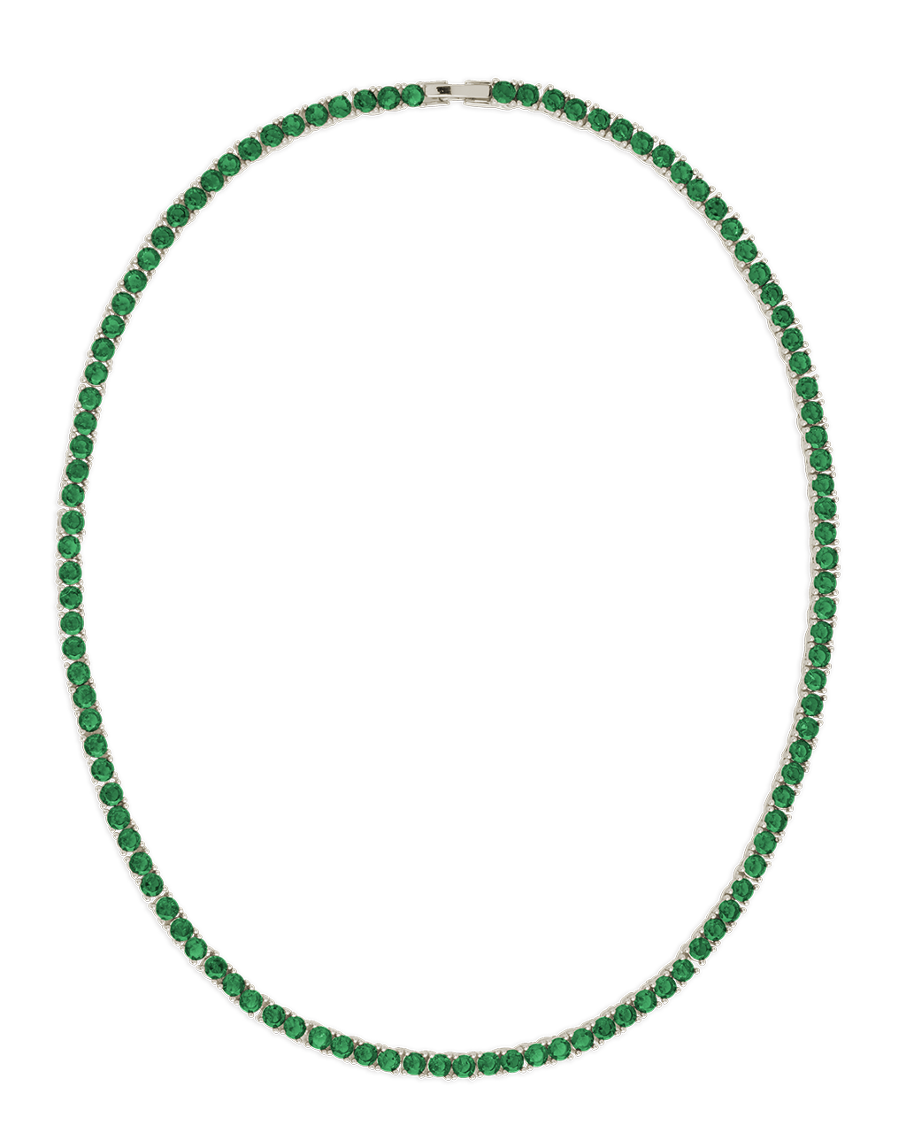 Laurie Emerald CZ Tennis Necklace