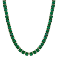 Laurie Emerald CZ Tennis Necklace