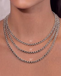 Helene Bezel Chocolate CZ Tennis Necklace