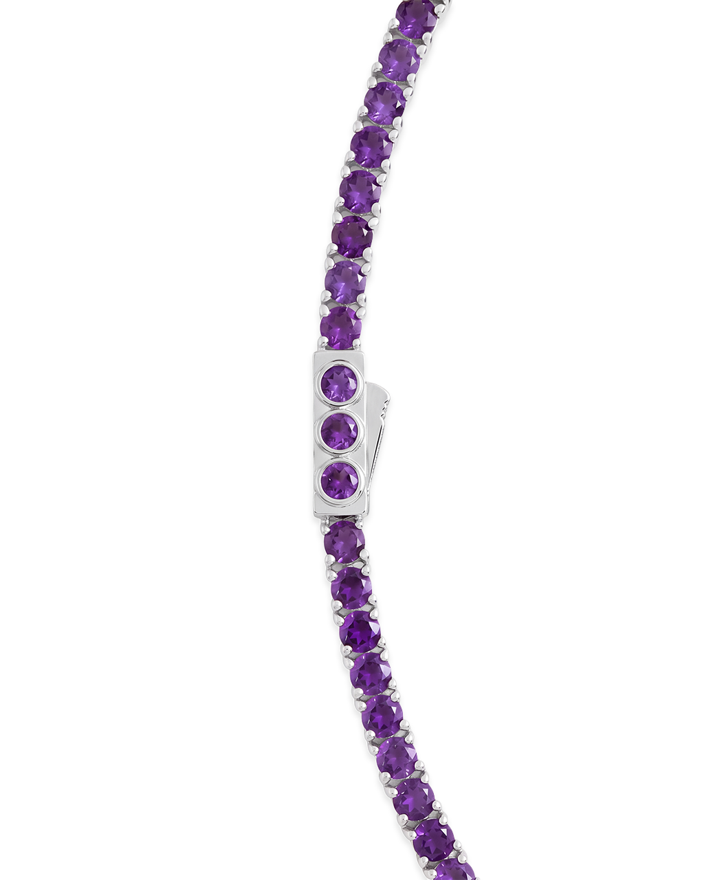 Cecil Amethyst CZ Tennis Necklace