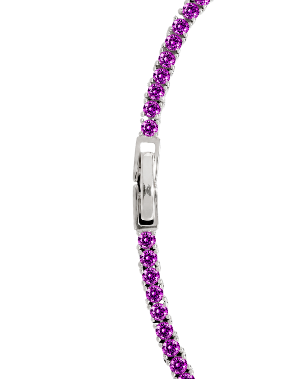 Cecil Amethyst CZ Tennis Necklace