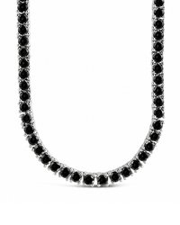 Cecil Black CZ Tennis Necklace